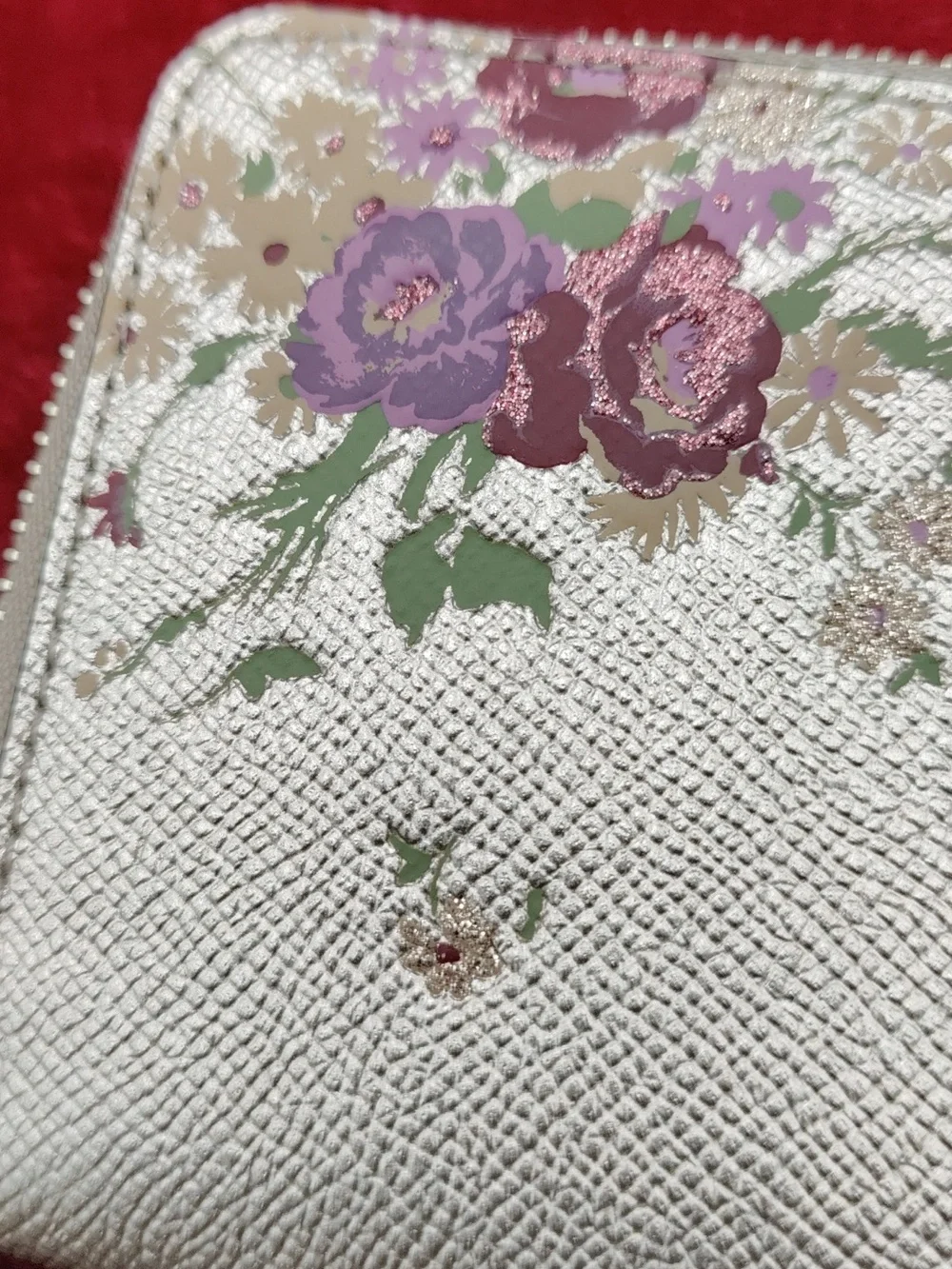 Coach Platinum Floral Wallet